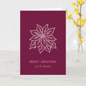 Personalized Family Name Merry Christmas Flower カード (黄色い花)