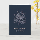 Personalized Family Name Merry Christmas Flower カード (黄色い花)