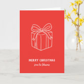 Personalized Family Name Merry Christmas Gift カード (黄色い花)