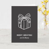 Personalized Family Name Merry Christmas Gift カード (黄色い花)