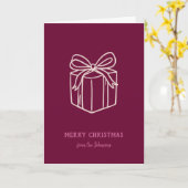 Personalized Family Name Merry Christmas Gift カード (黄色い花)