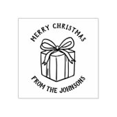 Personalized Family Name Merry Christmas Gift ラバースタンプ (インプリント)