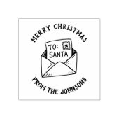 Personalized Family Name Merry Christmas Letter ラバースタンプ (インプリント)