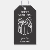 Personalized Family Name Merry Christmas Present ギフトタグ (正面)