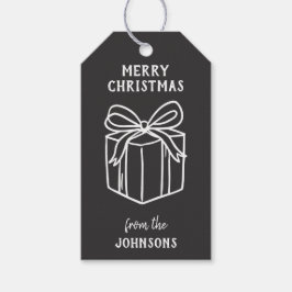 Personalized Family Name Merry Christmas Present ギフトタグ