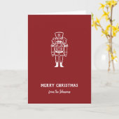 Personalized Family Name Merry Christmas Prince カード (黄色い花)