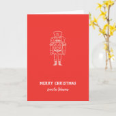 Personalized Family Name Merry Christmas Prince カード (黄色い花)