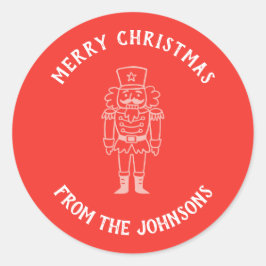 Personalized Family Name Merry Christmas Prince ラウンドシール