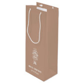 Personalized Family Name Merry Christmas Prince ワインギフトバッグ (正面アングル)