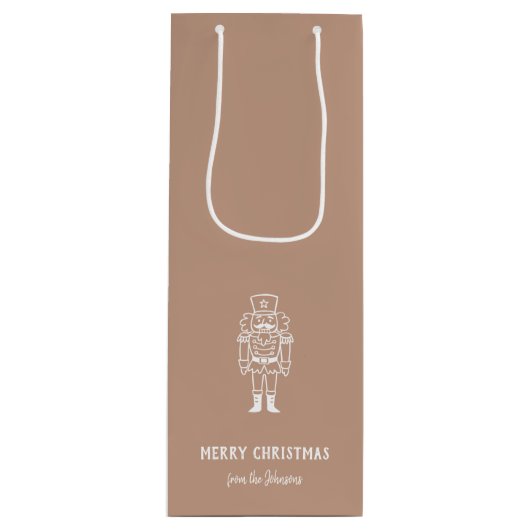 Personalized Family Name Merry Christmas Prince ワインギフトバッグ (正面)