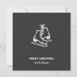 Personalized Family Name Merry Christmas Skates カード