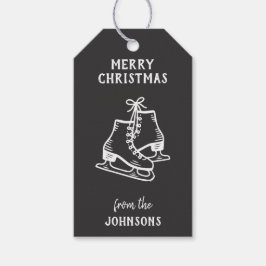 Personalized Family Name Merry Christmas Skates ギフトタグ