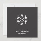 Personalized Family Name Merry Christmas Snowflake カード (正面)