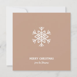 Personalized Family Name Merry Christmas Snowflake カード