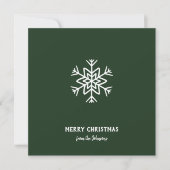 Personalized Family Name Merry Christmas Snowflake カード (正面)