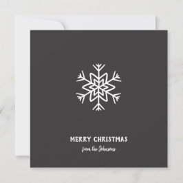 Personalized Family Name Merry Christmas Snowflake カード