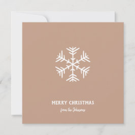 Personalized Family Name Merry Christmas Snowflake カード