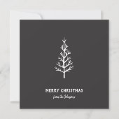 Personalized Family Name Merry Christmas Tree カード (正面)
