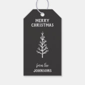 Personalized Family Name Merry Christmas Tree ギフトタグ (正面)
