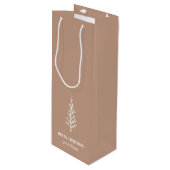 Personalized Family Name Merry Christmas Tree ワインギフトバッグ (正面アングル)