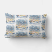 Personalized Family Name New Year Throw Pillow ランバークッション (正面)