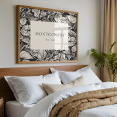 Personalized Family Name Poster Farmhouse Decor ポスター