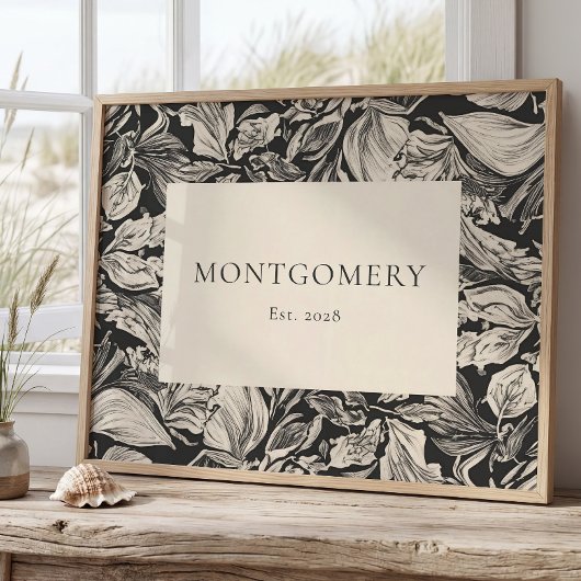 Personalized Family Name Poster Farmhouse Decor ポスター