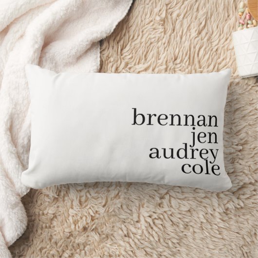 Personalized Family Name Throw Pillow Case ランバークッション (ブランケット)