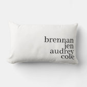 Personalized Family Name Throw Pillow Case ランバークッション (正面)