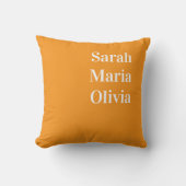 Personalized Family Name Throw Pillow Case, Custom クッション (正面)