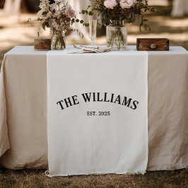 Personalized Family Name Wedding Table Runner, Cus ショートテーブルランナー