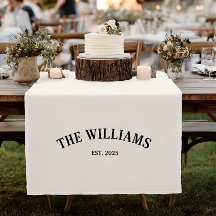 Personalized Family Name Wedding Table Runner, Cus