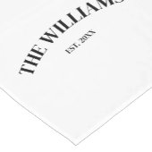 Personalized Family Name Wedding Table Runner, Cus ショートテーブルランナー (コーナー)