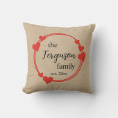 Personalized Family Name with Wedding Year クッション (正面)