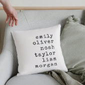 Personalized Family Names Custom Typewriter Font クッション