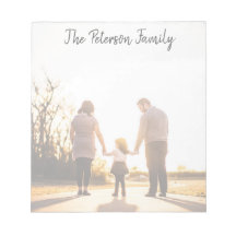 Personalized Family Notepad Full Photo Faded