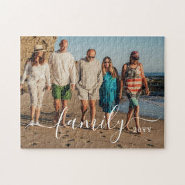 Personalized Family Photo and Text Jigsaw Puzzle ジグソーパズル