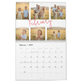 Personalized Family Photo Calendar 2026 カレンダー (2月 2027)