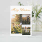 Personalized Family Photo Christmas Card サンキューカード (スタンド正面)