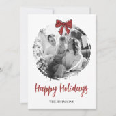 Personalized Family Photo Christmas Card シーズンカード (正面)