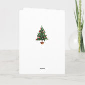 Personalized Family Photo Christmas Tree シーズンカード (裏面)