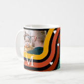 Personalized Family Photo Coffee Mug – Retro Desig コーヒーマグカップ (正面左)
