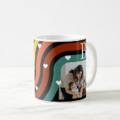 Personalized Family Photo Coffee Mug – Retro Desig コーヒーマグカップ (正面右)