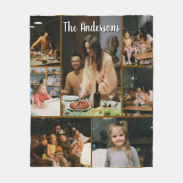 Personalized Family Photo Collage Fleece Blanket フリースブランケット