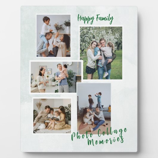 Personalized Family Photo Collage Plaque  フォトプラーク (正面)