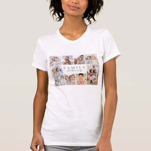 Personalized Family Photo Collage Tシャツ (正面)
