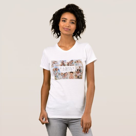 Personalized Family Photo Collage Tシャツ (正面フル)