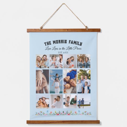 Personalized Family Photo Collage Tapestry 吊り下げ型タペストリー (正面)