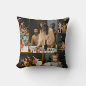 Personalized Family Photo Collage Throw Pillow クッション (正面)