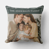 Personalized Family Photo | Custom Family Name  クッション (正面)